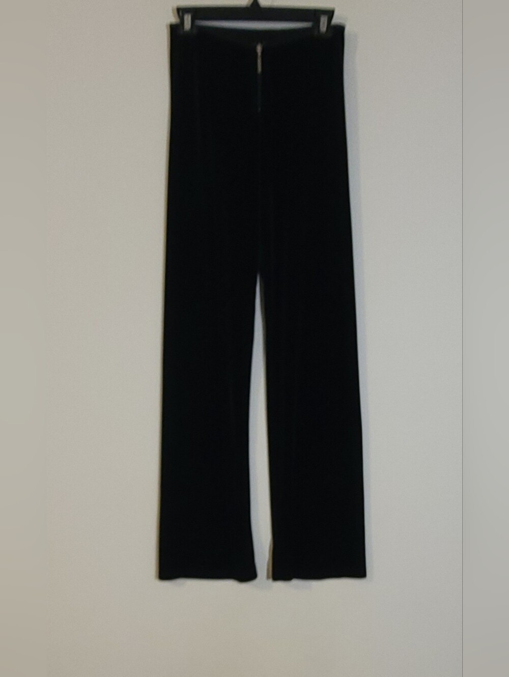 Black Wide-Leg Velvet Pants Size M